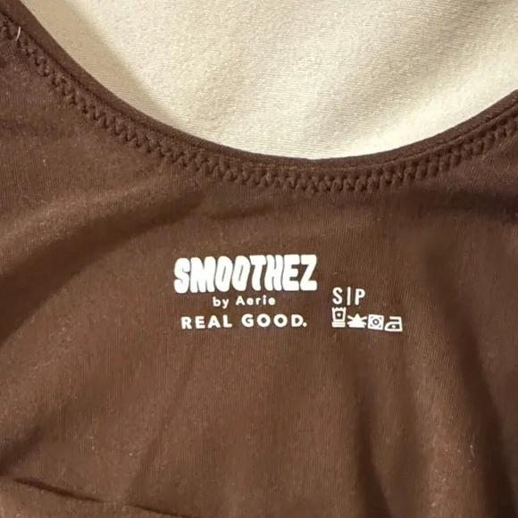 Aerie Smoothez Chocolate Long Sleeve Bodysuit - Picture 2 of 3